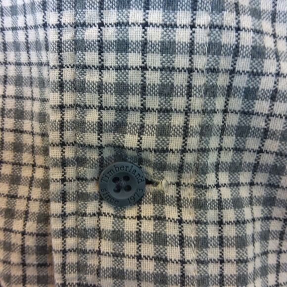 Timberland gray plaid long sleeve button front shirt - Picture 10 of 14